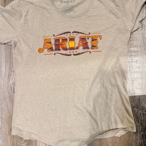 Ariat Tan Tee with Vibrant Graphic
